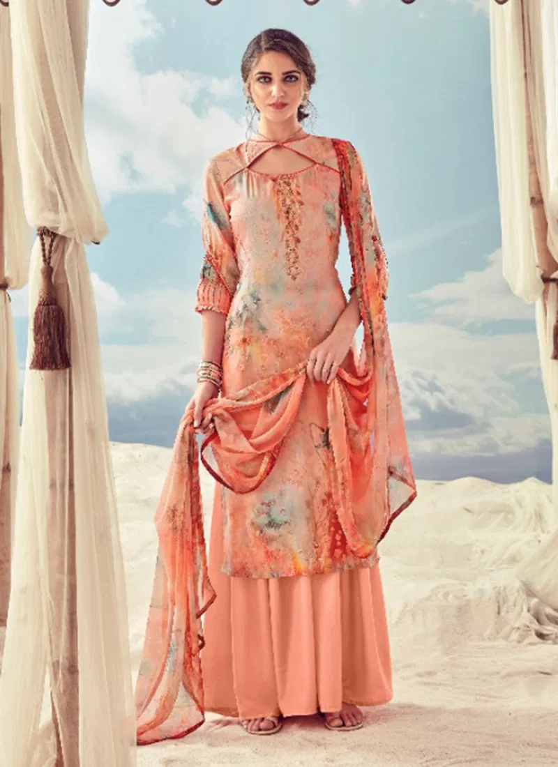 Aaisha Pure Jam Digital Print Diamond Swarovski  Work Plazo Suit Collection 486-001-010